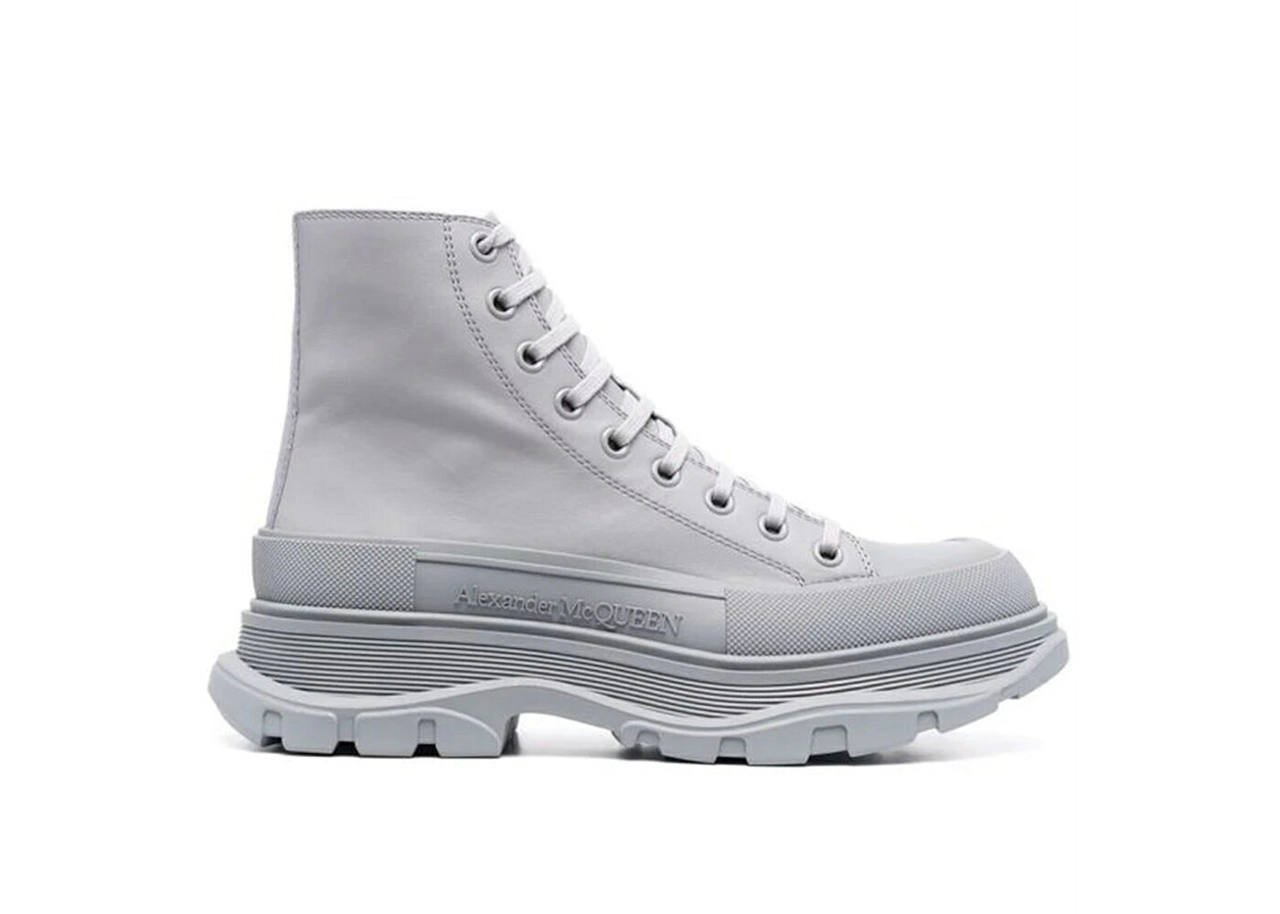 アレキサンダーマックイーン ブーツ 薄墨色 薄墨色 薄墨色 なめし革 スニーカー メンズ ALEXANDER MCQUEEN ALEXANDER MCQUEEN TREAD SLICK BOOT GRAY LEATHER / GRAY GRAY