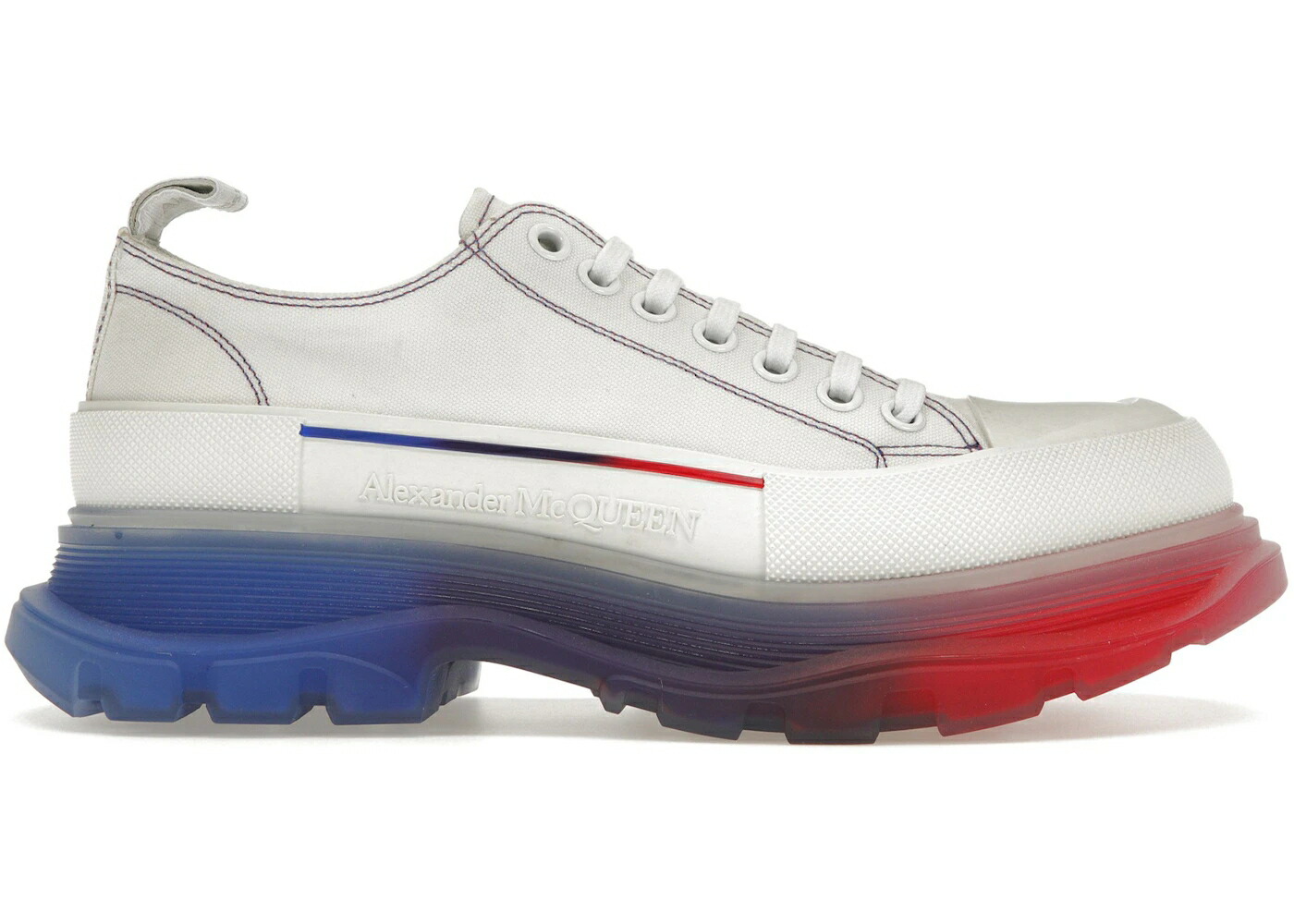アレキサンダーマックイーン 白いこと 白いこと 象牙色 赤 赤いこと スニーカー メンズ ALEXANDER MCQUEEN ALEXANDER MCQUEEN TREAD SLICK LOW LACE UP CLEAR SOLE WHITE OFF-WHITE BRIGHT RED / CLEAR SOLE WHITE OFF WHITE