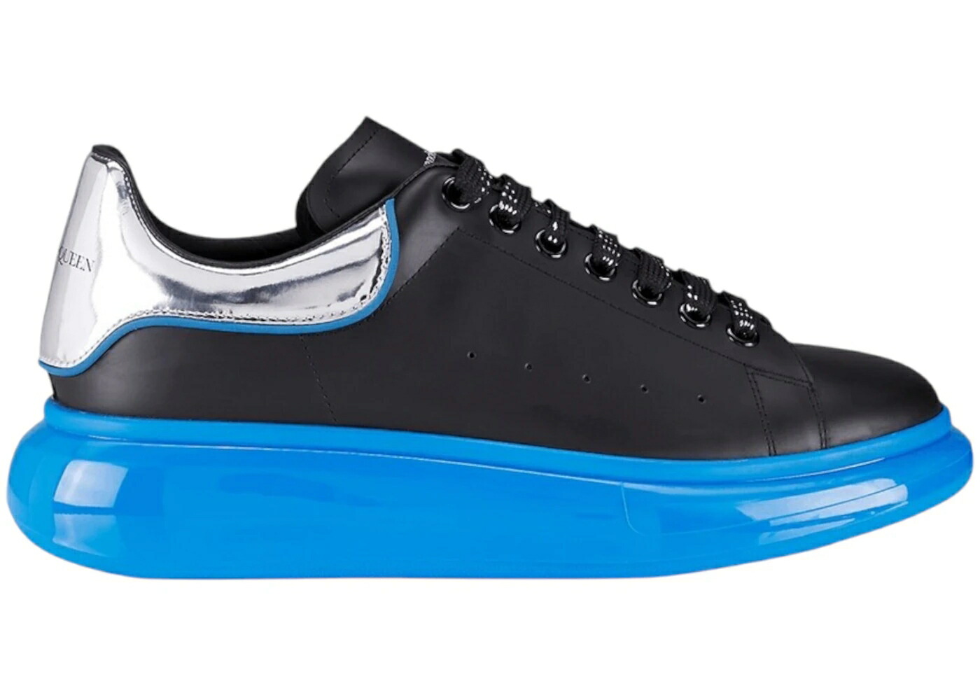 アレキサンダーマックイーン 黒色 ブラック 青色 ブルー 銀色 シルバー スニーカー メンズ ALEXANDER MCQUEEN ALEXANDER MCQUEEN OVERSIZED BLACK BLUE SILVER / BLACK BLUE SILVER｜スニケス
