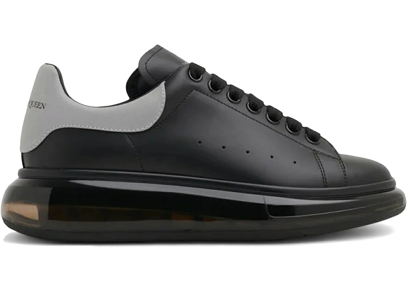 アレキサンダーマックイーン 黒いこと 黒いこと 薄墨色 薄墨色 スニーカー メンズ ALEXANDER MCQUEEN ALEXANDER MCQUEEN OVERSIZED CLEAR SOLE BLACK GREY / BLACK GREY