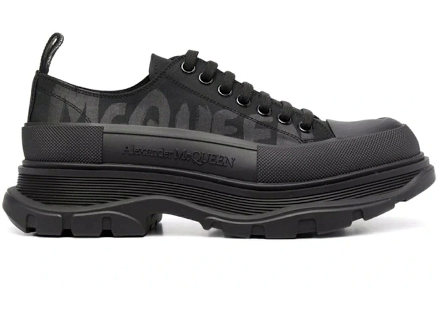 アレキサンダーマックイーン 黒色 ブラック スニーカー メンズ ALEXANDER MCQUEEN ALEXANDER MCQUEEN TREAD SLICK LOW LACE UP BLACK /