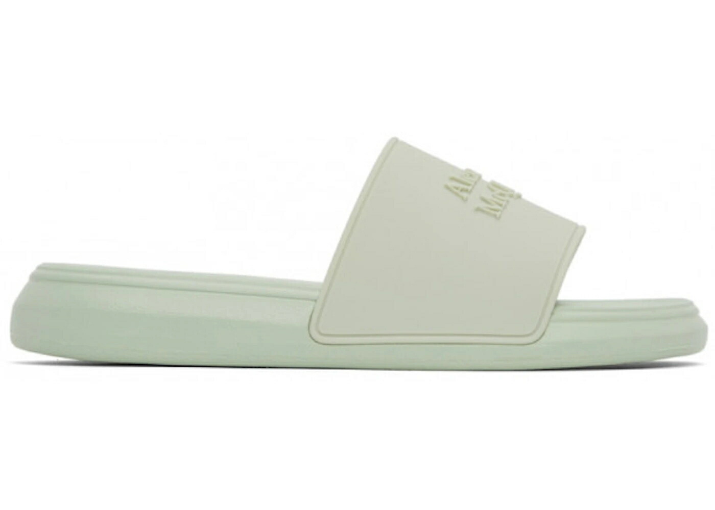 アレキサンダーマックイーン ロゴ 緑 グリーン スニーカー メンズ ALEXANDER MCQUEEN ALEXANDER MCQUEEN LOGO SLIDES GREEN /