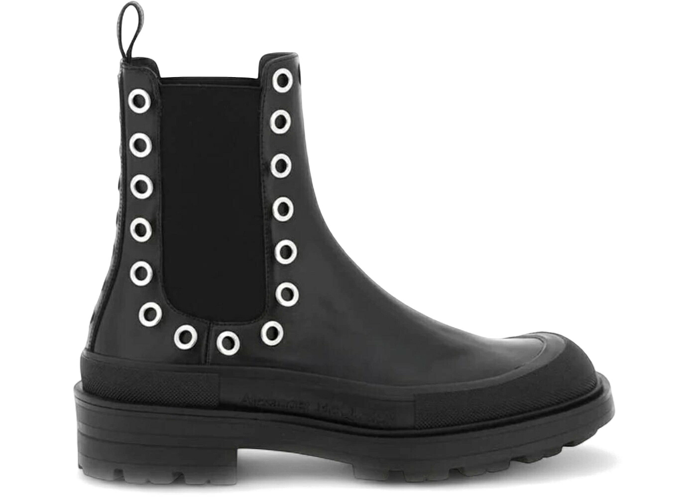 アレキサンダーマックイーン ブーツ 黒いこと 黒いこと しろがね色 しろがね色 スニーカー メンズ ALEXANDER MCQUEEN ALEXANDER MCQUEEN STACK CHELSEA EYELET BOOT BLACK SILVER / BLACK BLACK SILVER