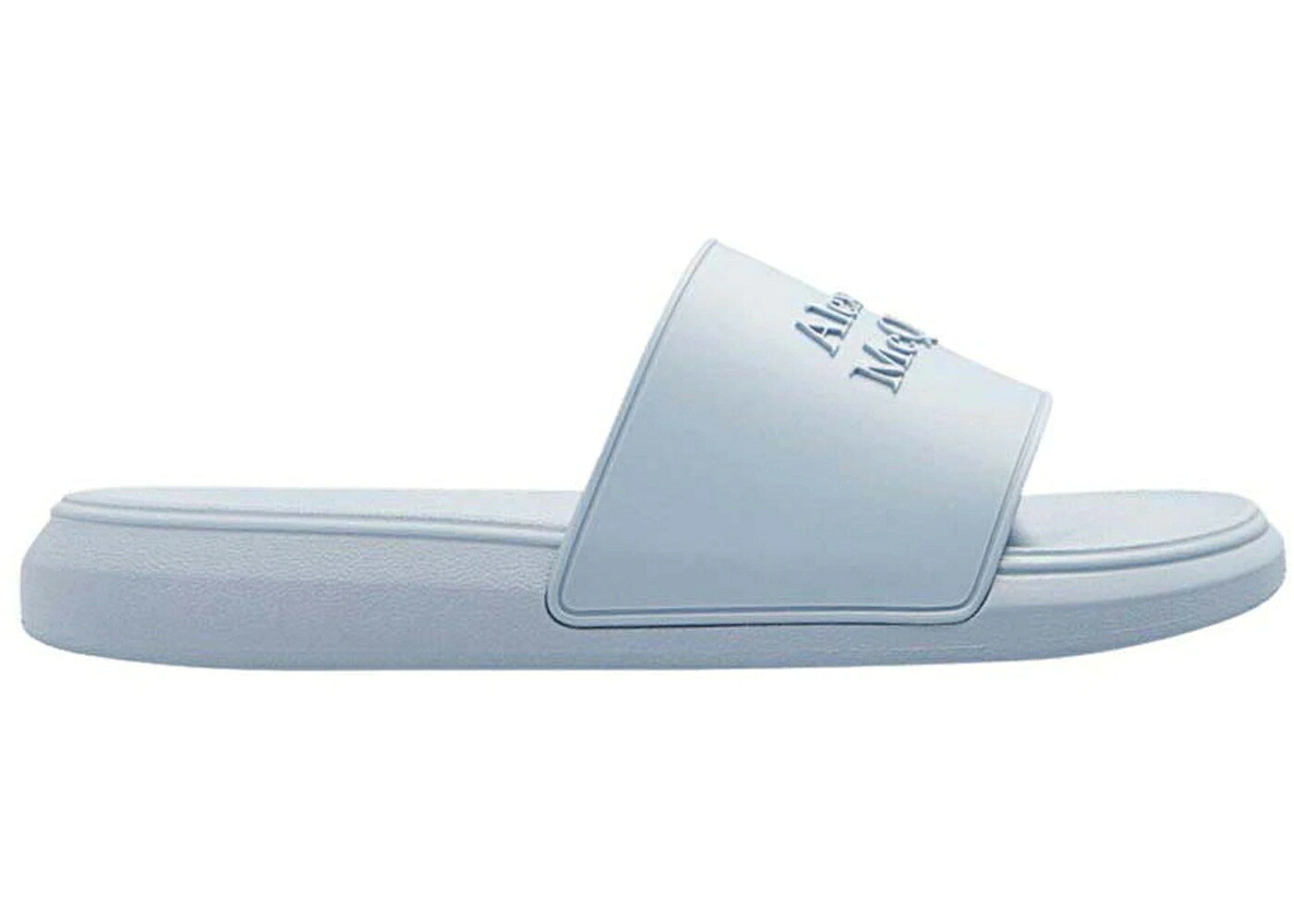 アレキサンダーマックイーン スウィミングプール 青味 青色 スニーカー メンズ ALEXANDER MCQUEEN ALEXANDER MCQUEEN POOL SLIDES LIGHT BLUE / LIGHT BLUE