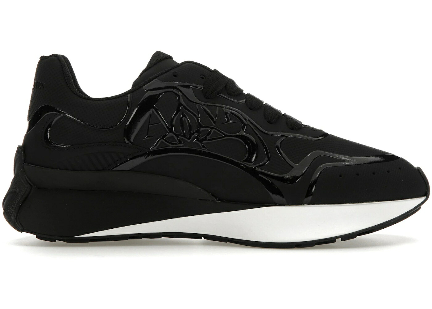 アレキサンダーマックイーン 黒色 ブラック 白色 ホワイト スニーカー メンズ ALEXANDER MCQUEEN ALEXANDER MCQUEEN SPRINT RUNNER BLACK WHITE / BLACK WHITE｜スニケス