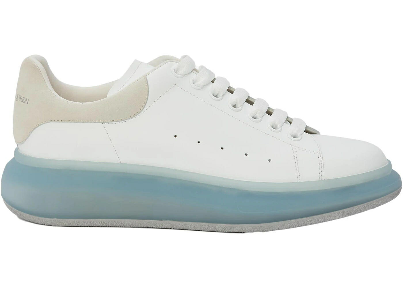 アレキサンダーマックイーン 白色 ホワイト 青色 ブルー スニーカー メンズ ALEXANDER MCQUEEN ALEXANDER MCQUEEN OVERSIZED WHITE BLUE SOLE / WHITE BLUE