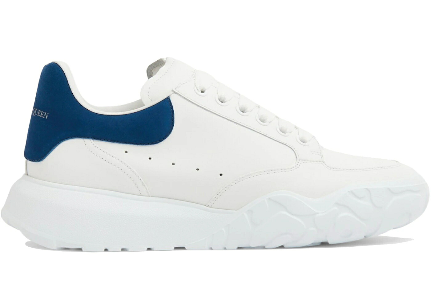 アレキサンダーマックイーン コート 白色 ホワイト 青色 ブルー スニーカー メンズ ALEXANDER MCQUEEN ALEXANDER MCQUEEN OVERSIZED COURT WHITE BLUE / WHITE BLUE|スニケス