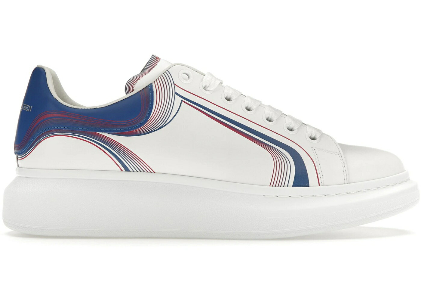アレキサンダーマックイーン 白色 ホワイト 青色 ブルー スニーカー メンズ ALEXANDER MCQUEEN ALEXANDER MCQUEEN OVERSIZED WHITE GALACTIC BLUE / WHITE GALACTIC BLUE