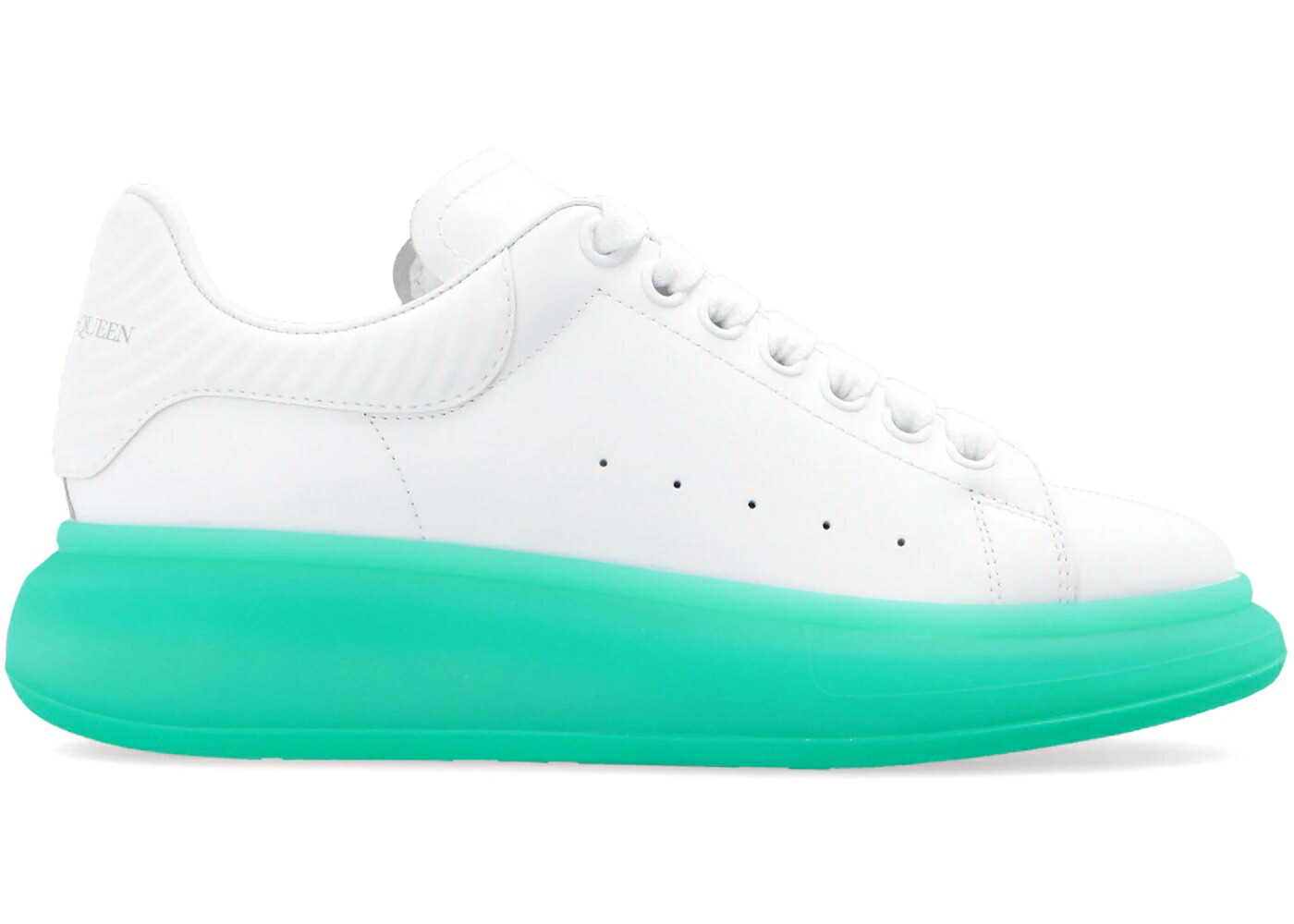 アレキサンダーマックイーン 白色 ホワイト 緑 グリーン スニーカー メンズ ALEXANDER MCQUEEN ALEXANDER MCQUEEN OVERSIZED WHITE GREEN SOLE / WHITE WHITE GREEN|スニケス