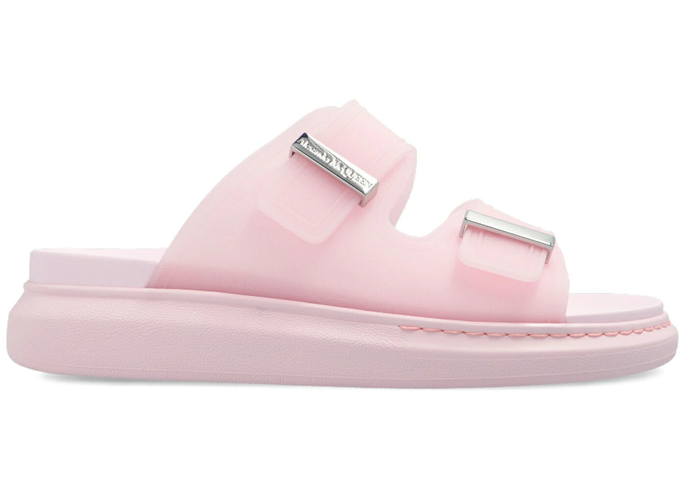 アレキサンダーマックイーン 変わり種 天然ゴム サンダル サクラ色 WOMEN\u0027S スニーカー レディース ALEXANDER MCQUEEN ALEXANDER MCQUEEN HYBRID BUCKLED RUBBER SANDALS PINK (WOMEN\u0027S) /