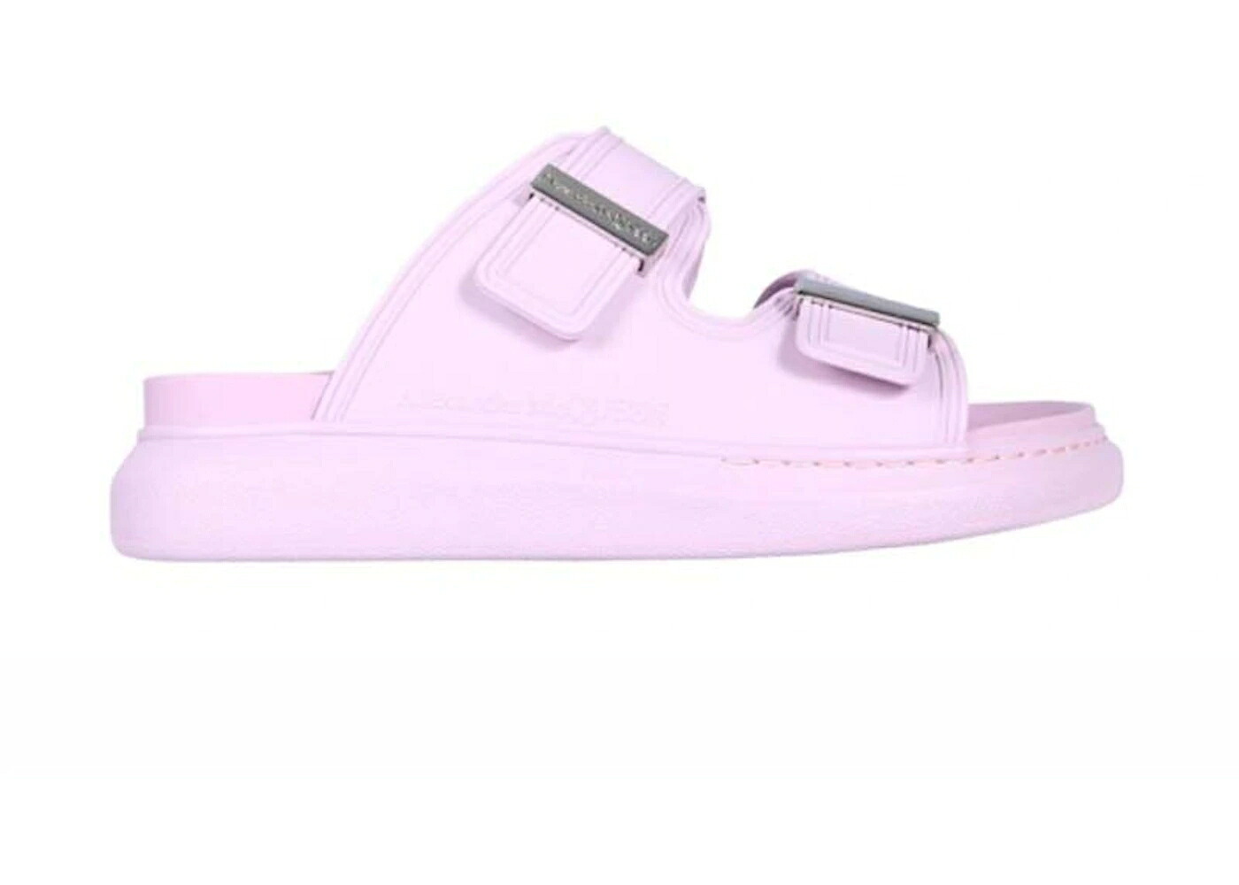 アレキサンダーマックイーン 変わり種 天然ゴム サクラ色 WOMEN\u0027S スニーカー レディース ALEXANDER MCQUEEN ALEXANDER MCQUEEN HYBRID BUCKLED RUBBER SANDAL PINK (WOMEN\u0027S) /