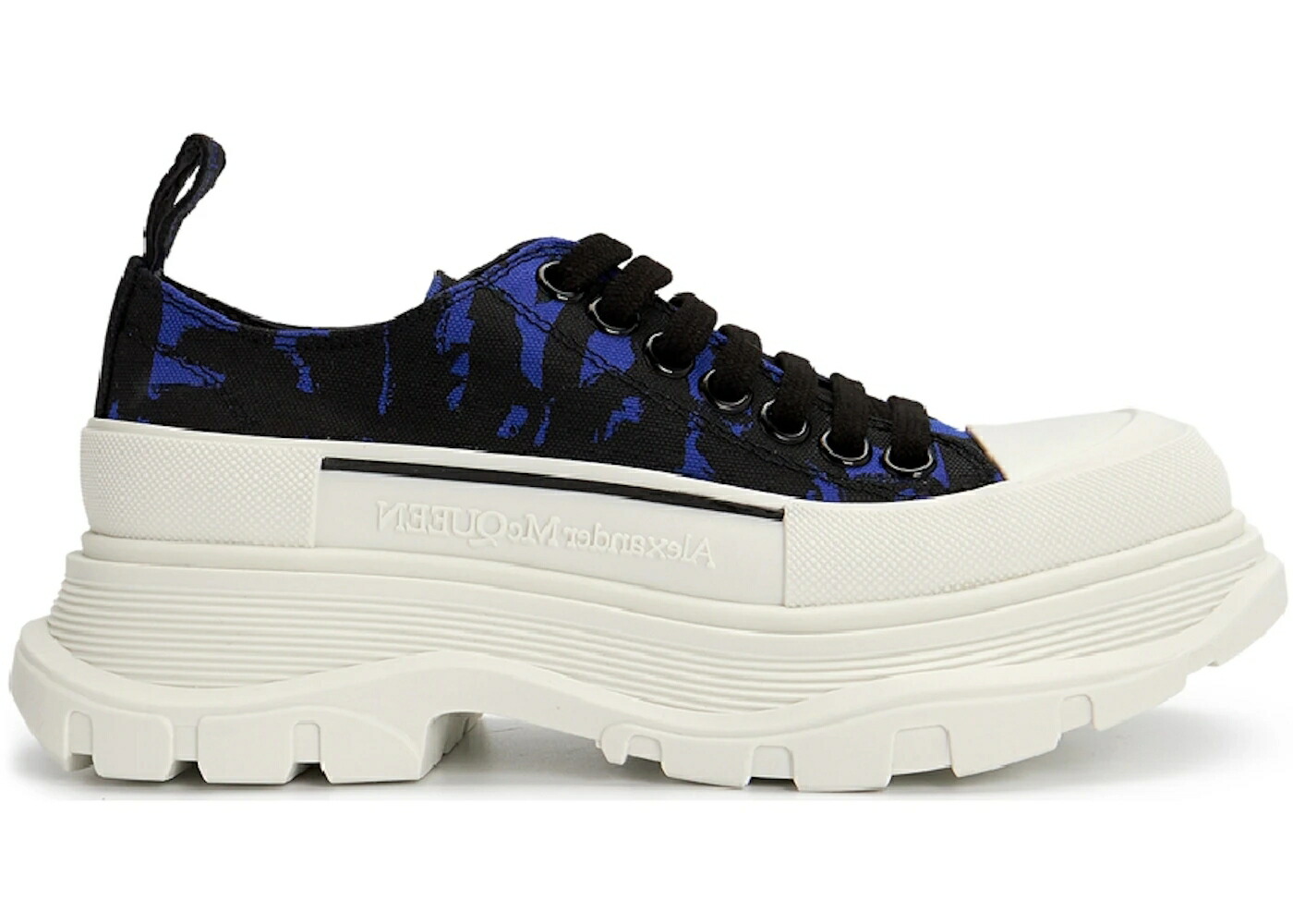 アレキサンダーマックイーン 青色 ブルー 黒色 ブラック WOMEN'S スニーカー レディース ALEXANDER MCQUEEN ALEXANDER MCQUEEN TREAD SLICK LOW LACE UP BLUE BLACK (WOMEN'S) / BLUE BLACK