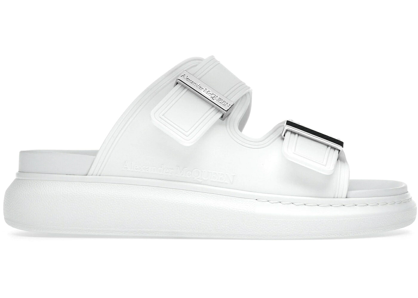 アレキサンダーマックイーン 変わり種 思われ人 サンダル 白いこと 白いこと WOMEN\u0027S スニーカー レディース ALEXANDER MCQUEEN ALEXANDER MCQUEEN HYBRID BUCKLED RUBBER SANDALS WHITE (WOMEN\u0027S) /