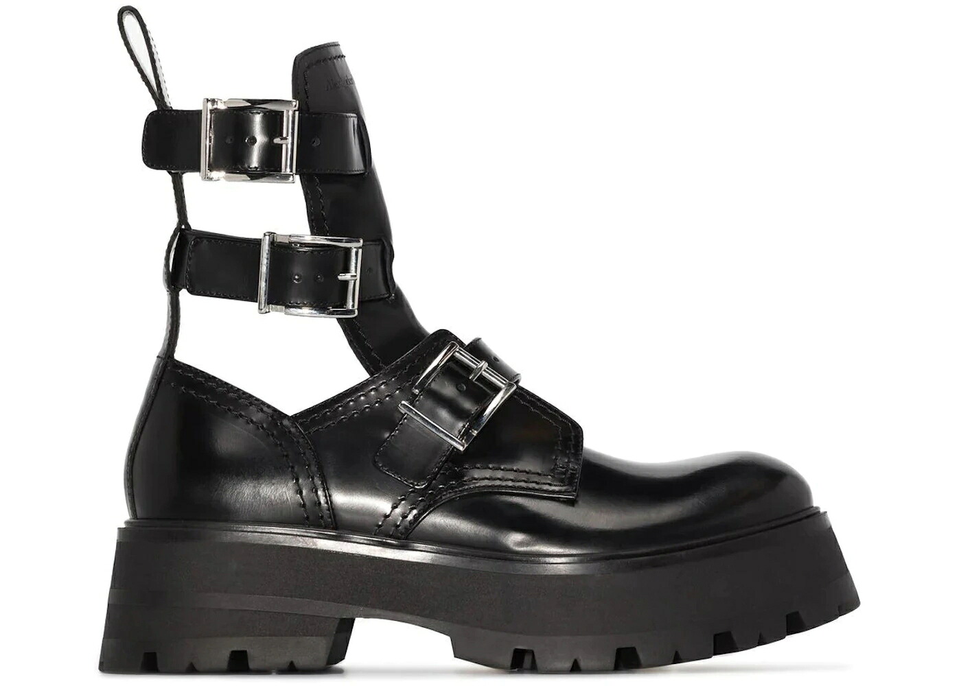 アレキサンダーマックイーン ブーツ 黒色 ブラック WOMEN'S スニーカー レディース ALEXANDER MCQUEEN ALEXANDER MCQUEEN BUCKLED ANKLE BOOT BLACK (WOMEN'S) /｜スニケス