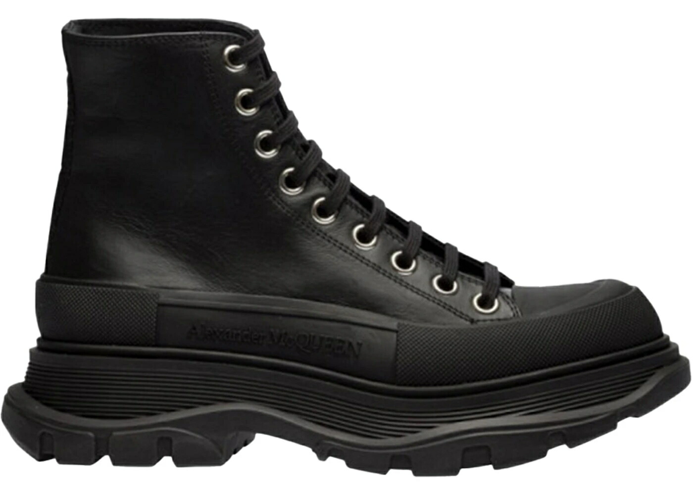 アレキサンダーマックイーン ブーツ なめし革 黒いこと 黒いこと WOMEN\u0027S スニーカー レディース ALEXANDER MCQUEEN ALEXANDER MCQUEEN TREAD SLICK BOOT LEATHER BLACK (WOMEN\u0027S) / BLACK BLACK