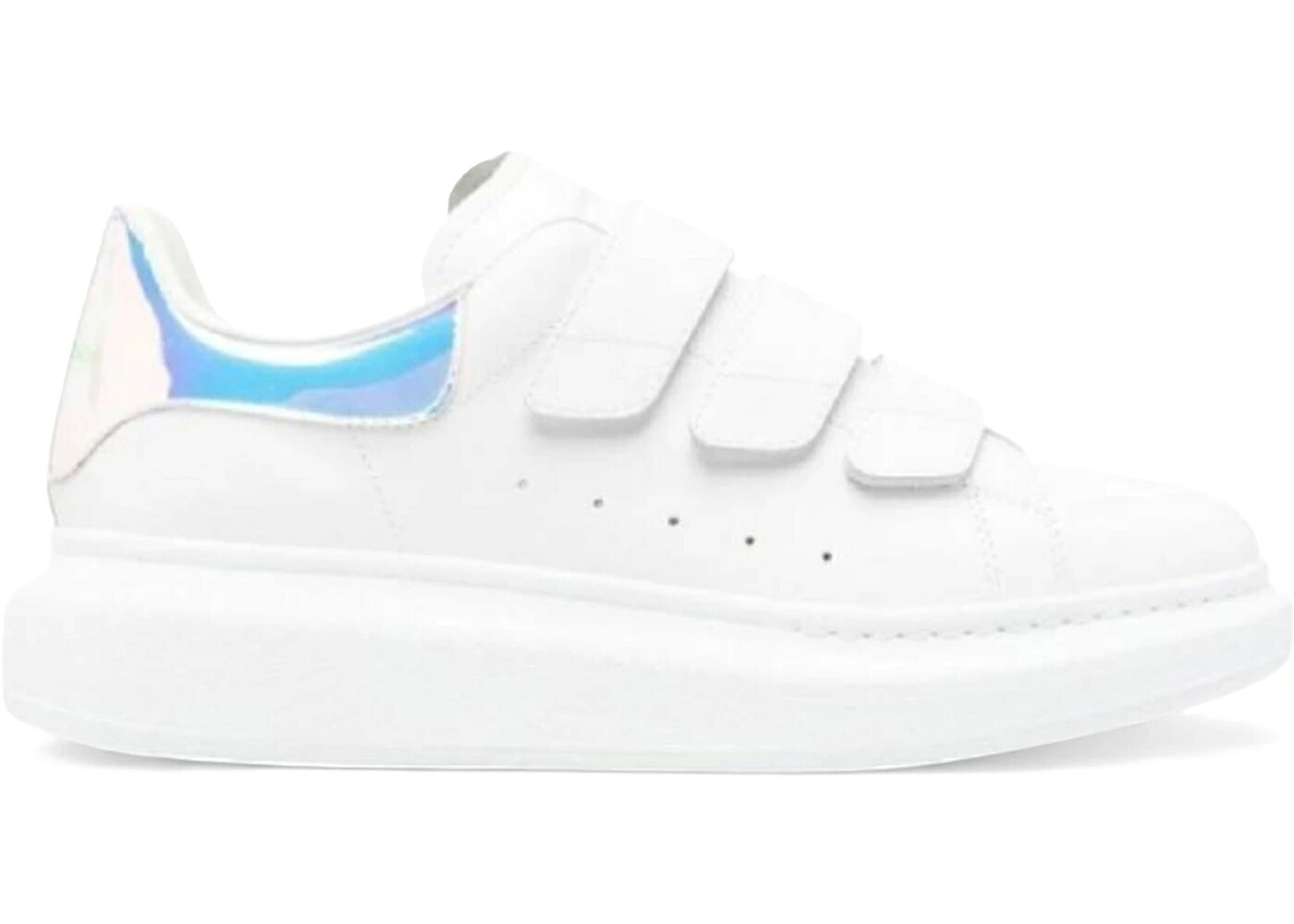 アレキサンダーマックイーン 白色 ホワイト WOMEN'S スニーカー レディース ALEXANDER MCQUEEN ALEXANDER MCQUEEN OVERSIZED TOUCH-STRAP WHITE IRIDESCENT (WOMEN'S) / WHITE MULTI COLOR|スニケス