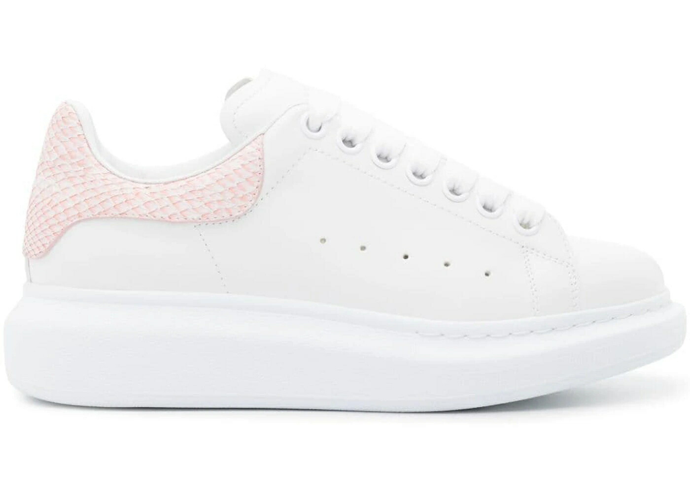 アレキサンダーマックイーン 白いこと 白いこと サクラ色 WOMEN\u0027S スニーカー レディース ALEXANDER MCQUEEN ALEXANDER MCQUEEN OVERSIZED WHITE LIGHT PINK SNAKESKIN (WOMEN\u0027S) / WHITE LIGHT PINK