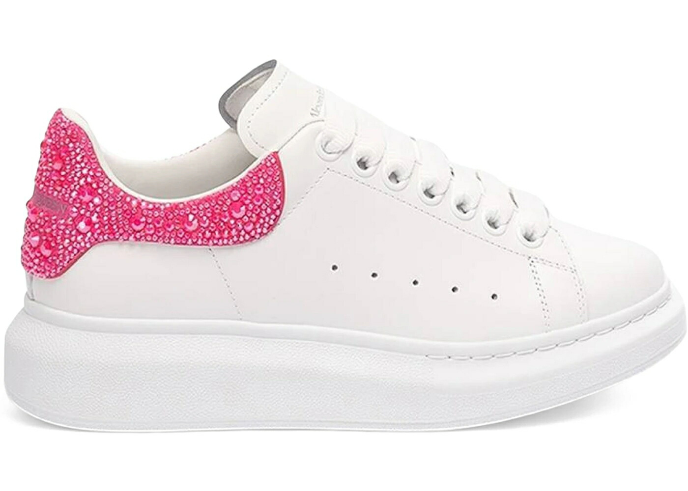 アレキサンダーマックイーン 白色 ホワイト ピンク WOMEN'S スニーカー レディース ALEXANDER MCQUEEN ALEXANDER MCQUEEN OVERSIZED WHITE HALO PINK CRYSTAL (WOMEN'S) / WHITE HALO PINK