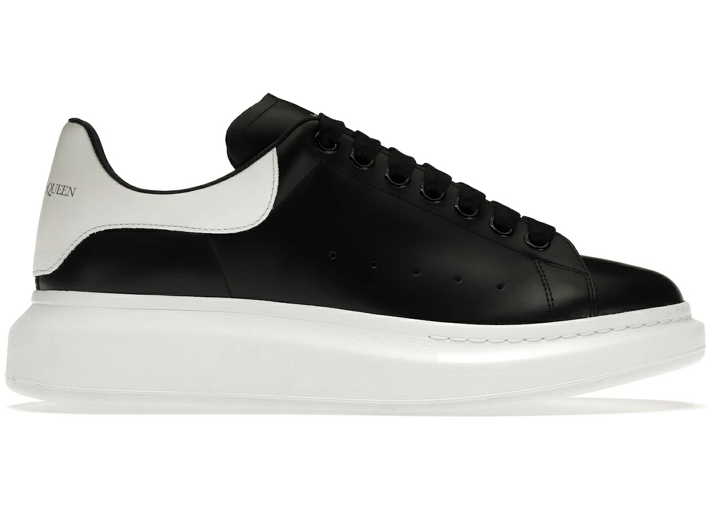 アレキサンダーマックイーン 黒色 ブラック 白色 ホワイト スニーカー メンズ ALEXANDER MCQUEEN ALEXANDER MCQUEEN OVERSIZED BLACK WHITE /|スニケス
