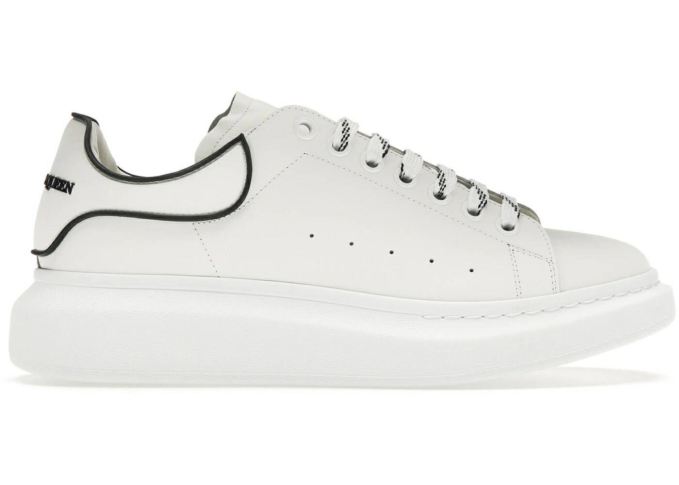 アレキサンダーマックイーン 白色 ホワイト 黒色 ブラック スニーカー メンズ ALEXANDER MCQUEEN ALEXANDER MCQUEEN OVERSIZED WHITE BLACK TRIM / WHITE BLACK