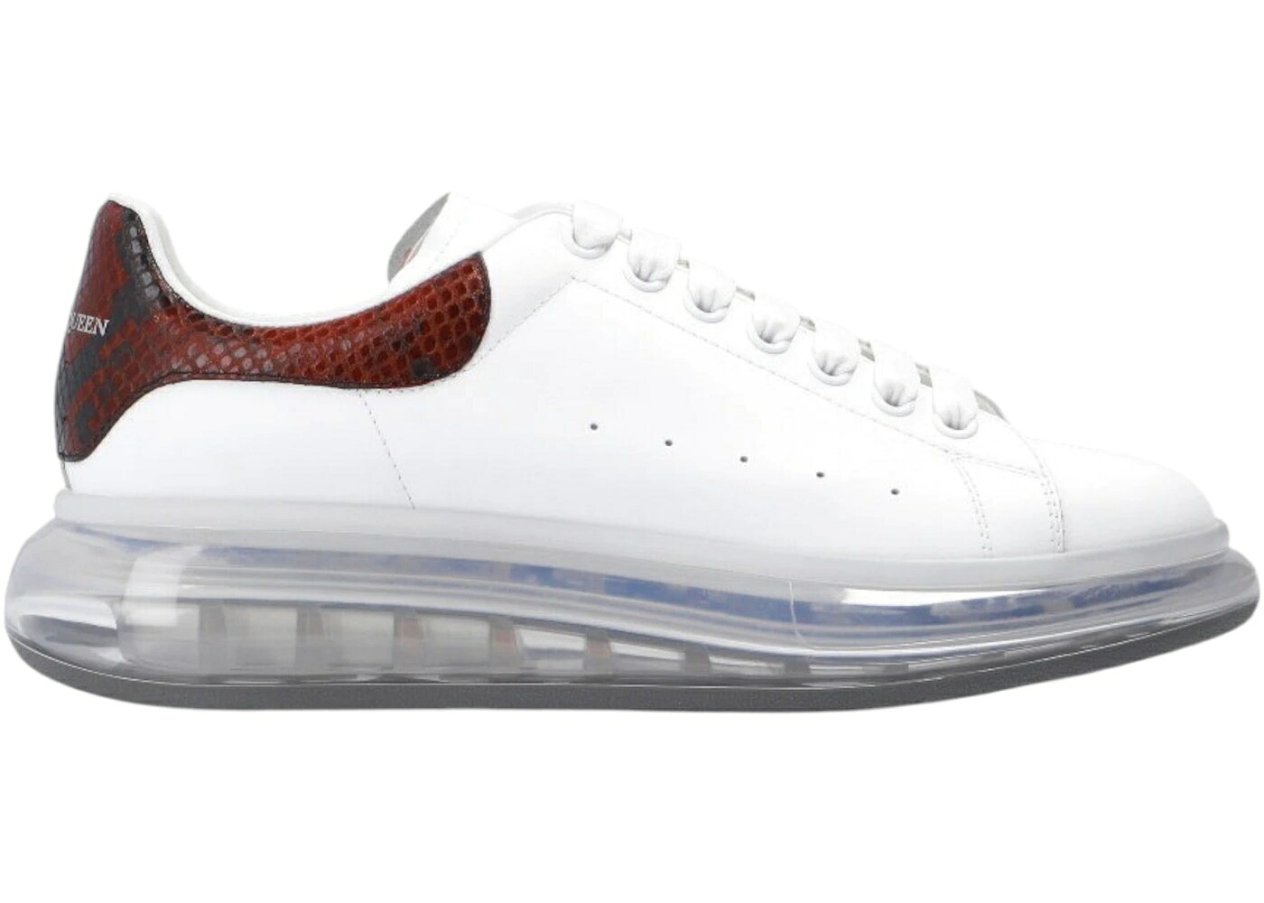 アレキサンダーマックイーン 白色 ホワイト スニーカー メンズ ALEXANDER MCQUEEN ALEXANDER MCQUEEN OVERSIZED WHITE WALNUT TRANSPARENT / WHITE WALNUT TRANSPARENT|スニケス