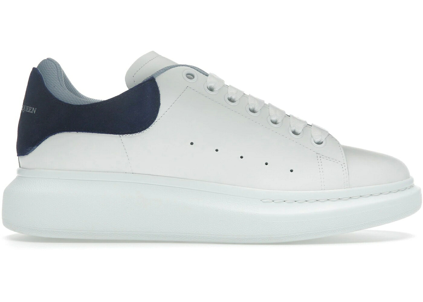 アレキサンダーマックイーン ヒール 白色 ホワイト 紺色 ネイビー 青色 ブルー スニーカー メンズ ALEXANDER MCQUEEN ALEXANDER MCQUEEN OVERSIZED DOUBLE HEEL WHITE NAVY LIGHT BLUE / WHITE NAVY LIGHT BLUE