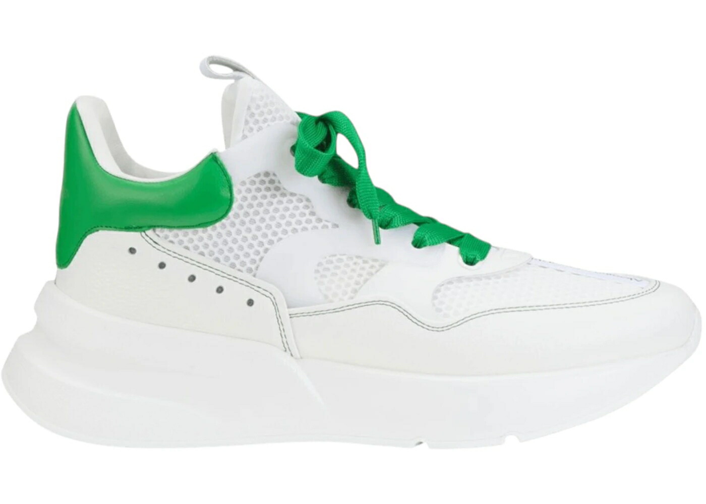 アレキサンダーマックイーン 白色 ホワイト 緑 グリーン スニーカー メンズ ALEXANDER MCQUEEN ALEXANDER MCQUEEN RUNNER WHITE GREEN / WHITE GREEN