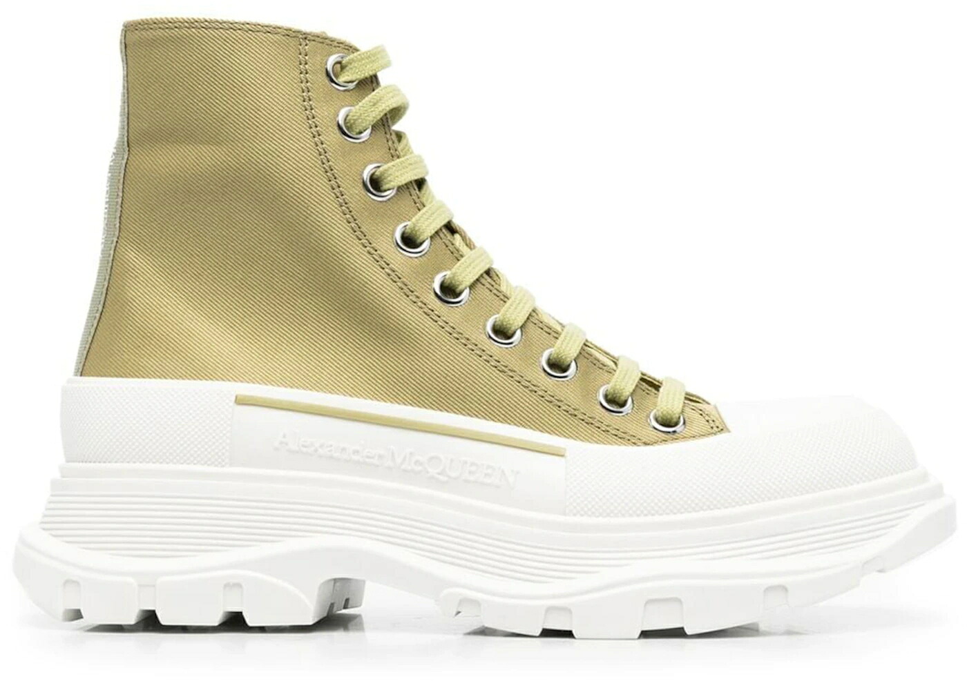 アレキサンダーマックイーン ブーツ カーキ 白いこと 白いこと WOMEN\u0027S スニーカー レディース ALEXANDER MCQUEEN ALEXANDER MCQUEEN TREAD SLICK BOOT KHAKI WHITE (WOMEN\u0027S) / KHAKI WHITE