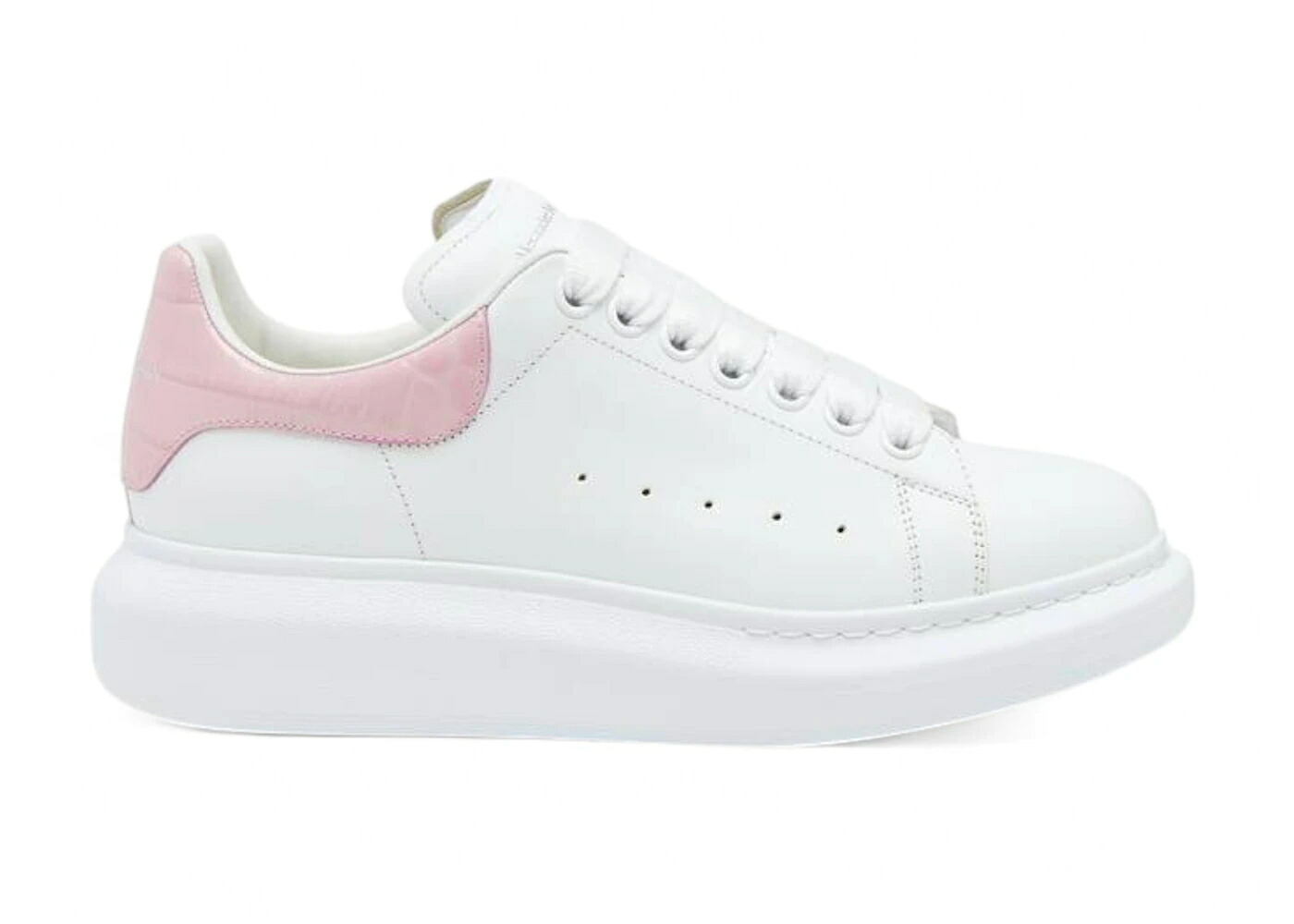 アレキサンダーマックイーン 白いこと 白いこと サクラ色 WOMEN\u0027S スニーカー レディース ALEXANDER MCQUEEN ALEXANDER MCQUEEN OVERSIZED WHITE BRIGHT PINK CROC (WOMEN\u0027S) / WHITE PINK