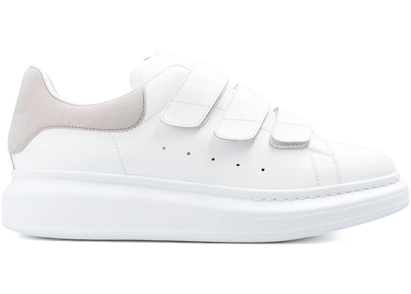 アレキサンダーマックイーン 白色 ホワイト ピンク WOMEN'S スニーカー レディース ALEXANDER MCQUEEN ALEXANDER MCQUEEN OVERSIZED TOUCH-STRAP WHITE PINK (WOMEN'S) / WHITE PINK