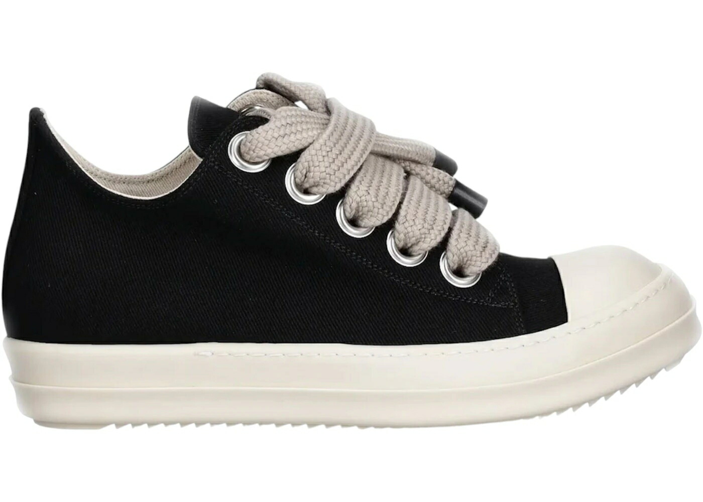 リックオウエンス 黒色 ブラック スニーカー メンズ RICK OWENS RICK OWENS DRKSHDW JUMBOLACE LOW SNEAKS BLACK MILK / BLACK MILK