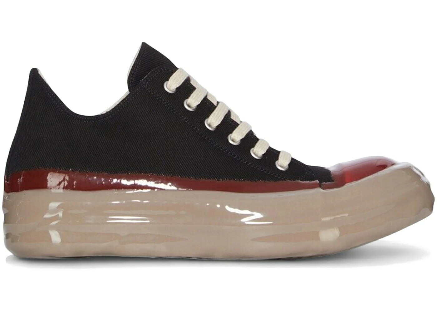 リックオウエンス 黒色 ブラック 赤 レッド ベージュ スニーカー メンズ RICK OWENS RICK OWENS CONCORDIANS DRKSHDW LOW BLACK RED BEIGE / BLACK RED DARK BEIGE