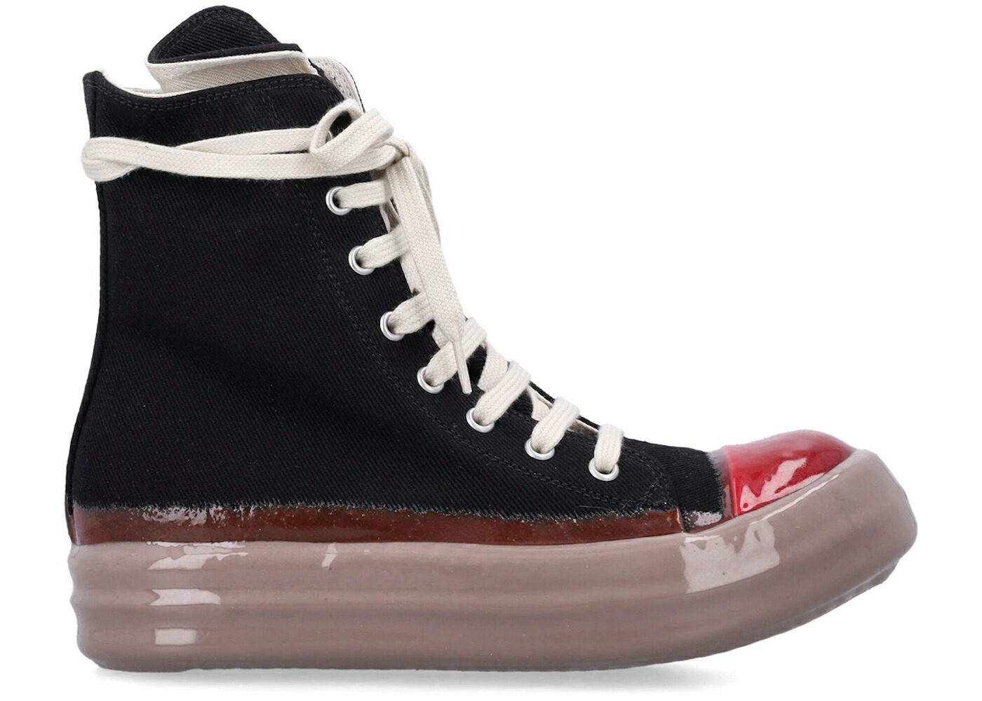 リックオウエンス 黒色 ブラック 赤 レッド ベージュ スニーカー メンズ RICK OWENS RICK OWENS DRKSHDW SNEAKS BLACK RED DARK BEIGE / BLACK RED DARK BEIGE