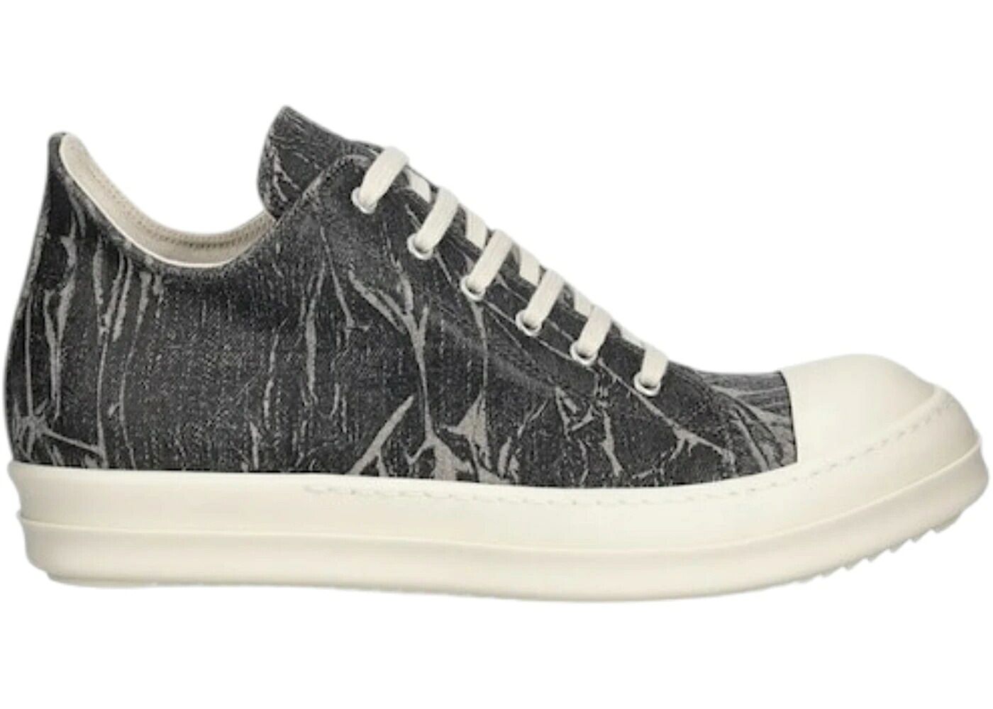 リックオウエンス 黒色 ブラック パール スニーカー メンズ RICK OWENS RICK OWENS DRKSHDW LIDO LOW SNEAKS BLACK CRACKED PEARL / BLACK CRACKED PEARL