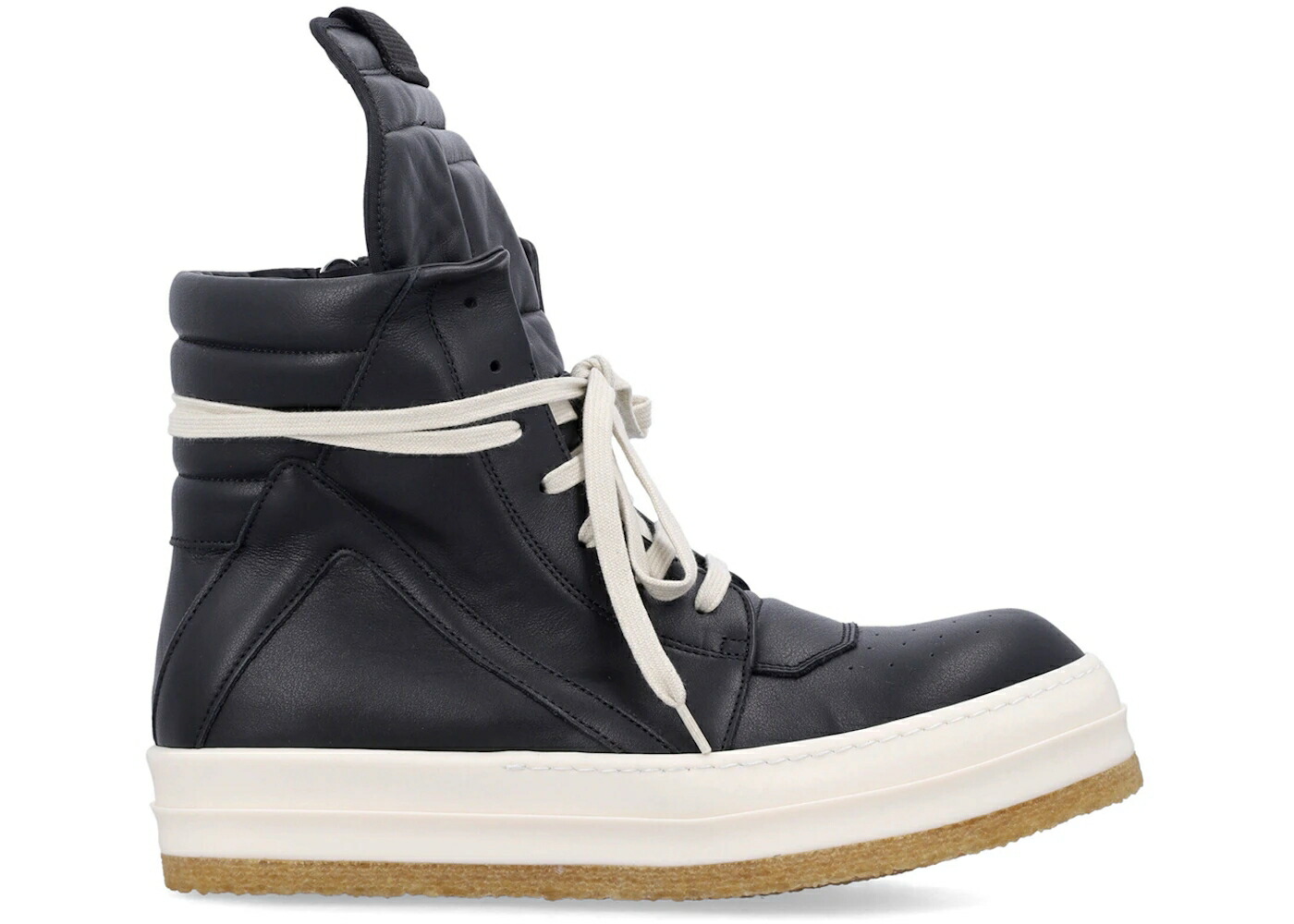 リックオウエンス ハイ 黒色 ブラック スニーカー メンズ RICK OWENS RICK OWENS CREEP GEOBASKET HIGH BLACK MILK / BLACK MILK