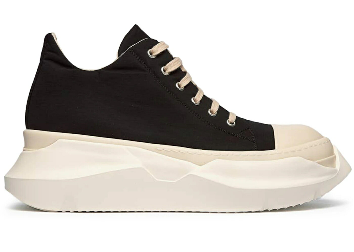 リックオウエンス ナイロン 黒色 ブラック スニーカー メンズ RICK OWENS RICK OWENS DRKSHDW ABSTRACT LOW STROBE COTTON NYLON BLACK MILK / BLACK MILK