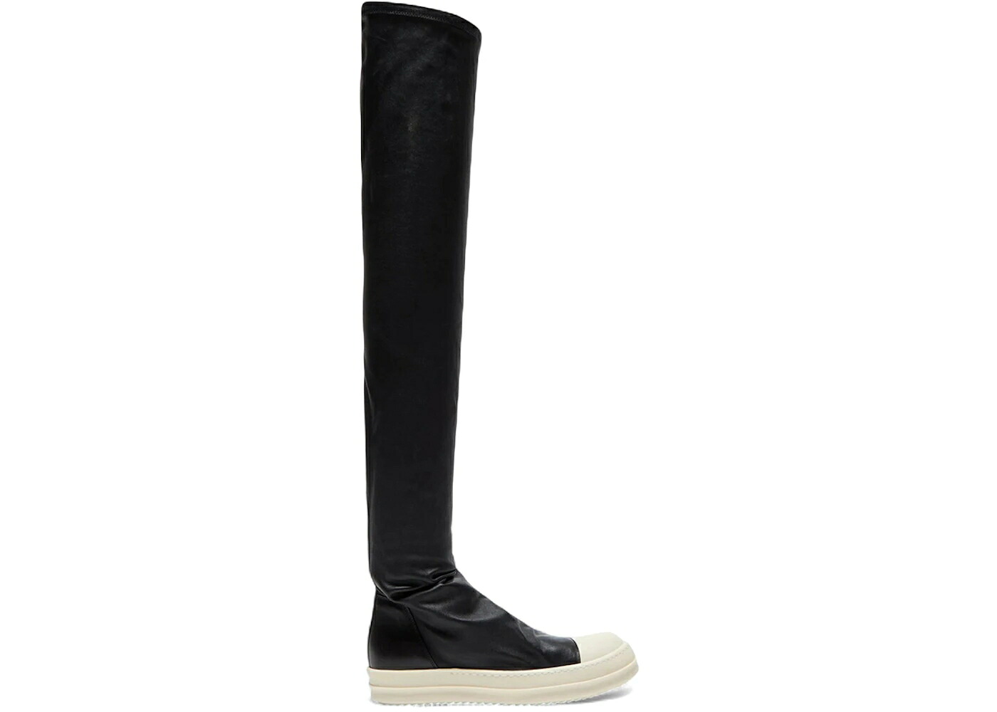 リックオウエンス ハイ 黒色 ブラック WOMEN'S スニーカー レディース RICK OWENS RICK OWENS STIVALI PELLE HIGH STOCKING SNEAKS BLACK MILK (WOMEN'S) / BLACK MILK MILK|スニケス