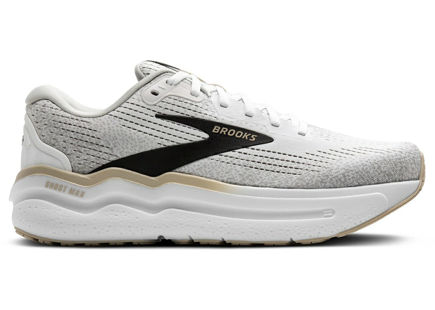 ブルックス マックス 白色 ホワイト スニーカー メンズ BROOKS GHOST MAX 2 WHITE PELICAN OYSTER / WHITE PELICAN OYSTER
