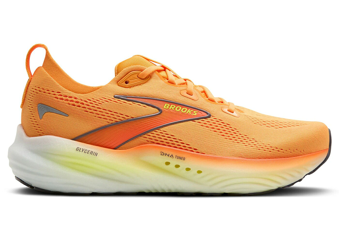 ブルックス 橙 オレンジ 白色 ホワイト スニーカー メンズ BROOKS GLYCERIN 22 ORANGE NIGHTLIFE WHITE / ORANGE NIGHTLIFE WHITE|スニケス