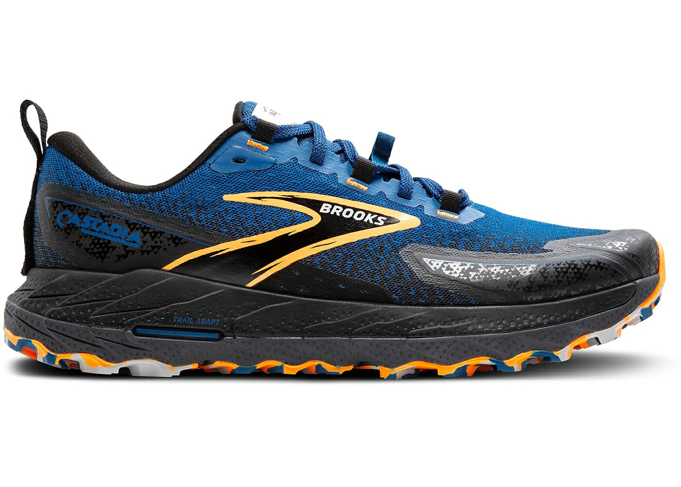 ブルックス 青味 青み 黒いこと 黒いこと 橙 オレンジ色 スニーカー メンズ BROOKS CASCADIA 18 BLUE SAPPHIRE BLACK ORANGE / BLUE SAPPHIRE BLACK ORANGE