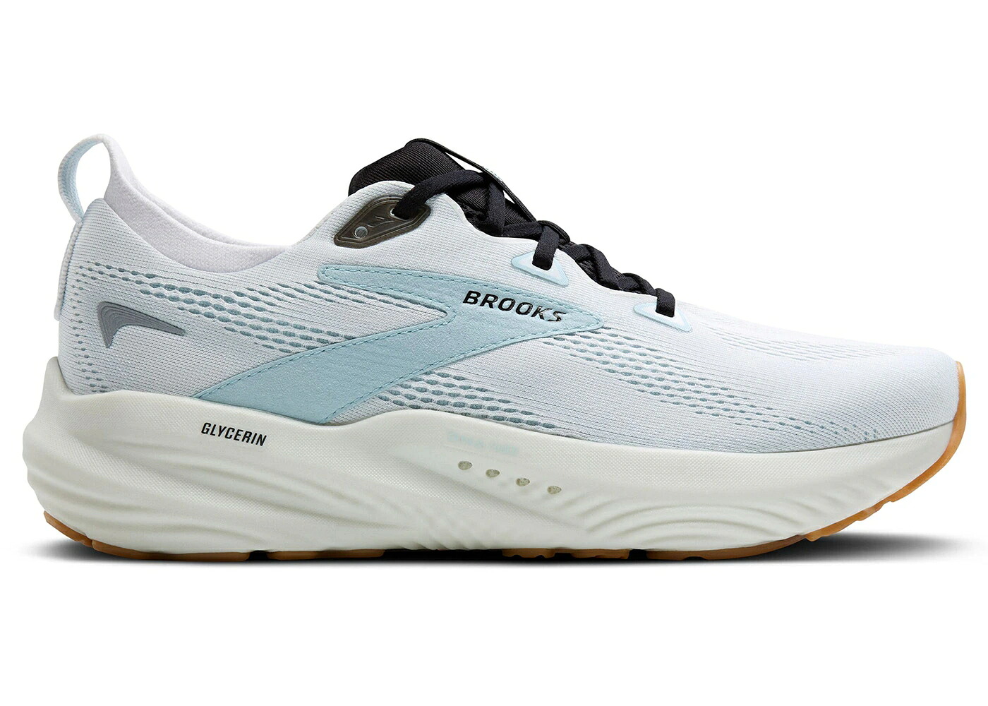 ブルックス 白色 ホワイト ウィンター スカイ 黒色 ブラック スニーカー メンズ BROOKS GLYCERIN 22 BRIGHT WHITE WINTER SKY BLACK / BRIGHT WHITE WINTER SKY BLACK|スニケス