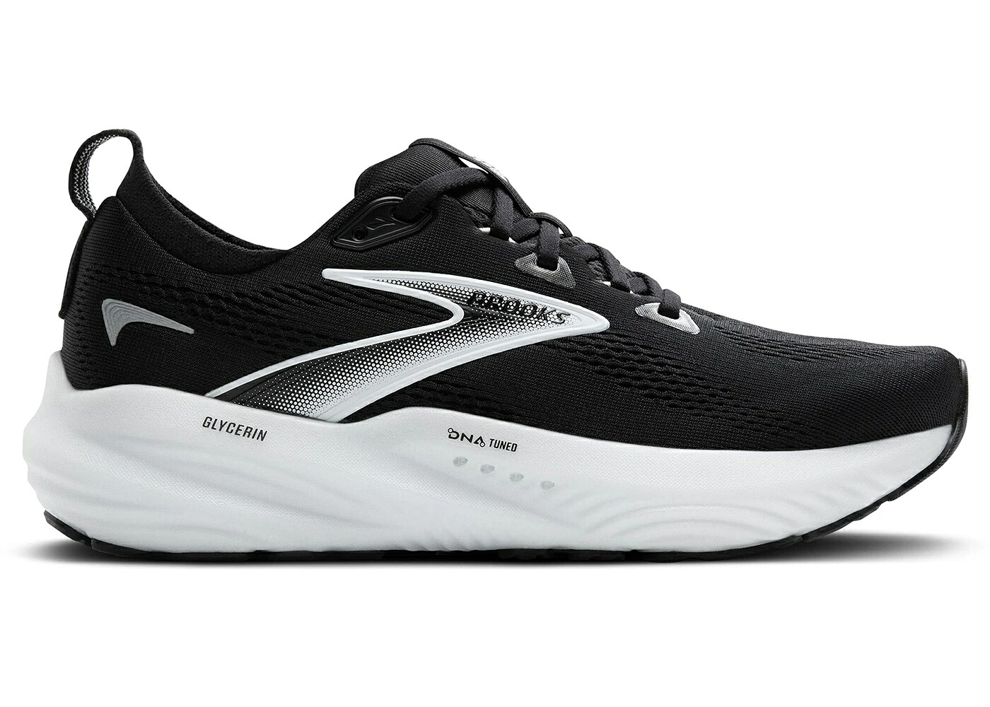 ブルックス 黒色 ブラック 灰色 グレー 白色 ホワイト スニーカー メンズ BROOKS GLYCERIN 22 BLACK GREY WHITE / BLACK GREY WHITE｜スニケス