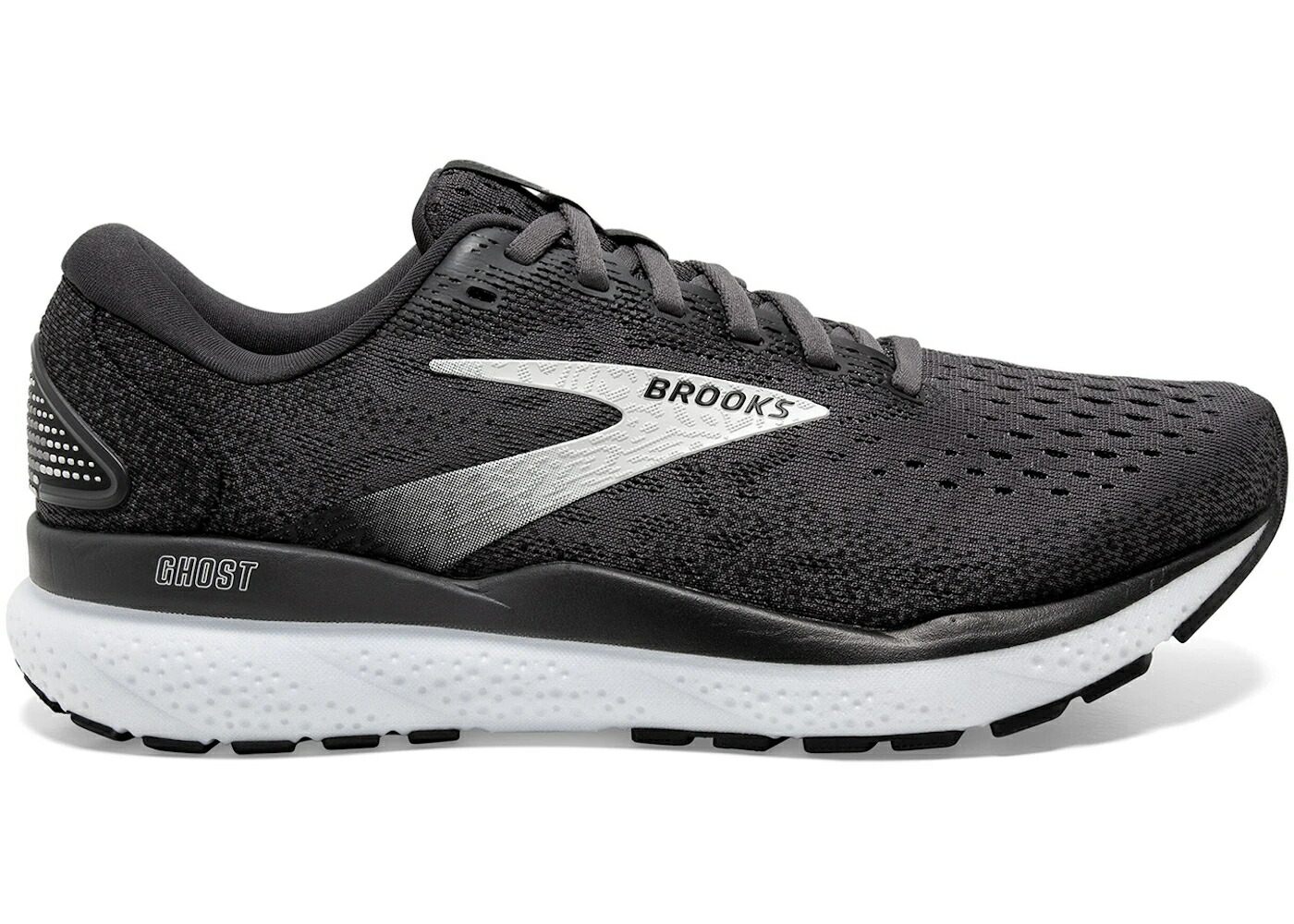 ブルックス 黒色 ブラック 灰色 グレー 白色 ホワイト スニーカー メンズ BROOKS GHOST 16 BLACK GREY WHITE / BLACK GREY WHITE