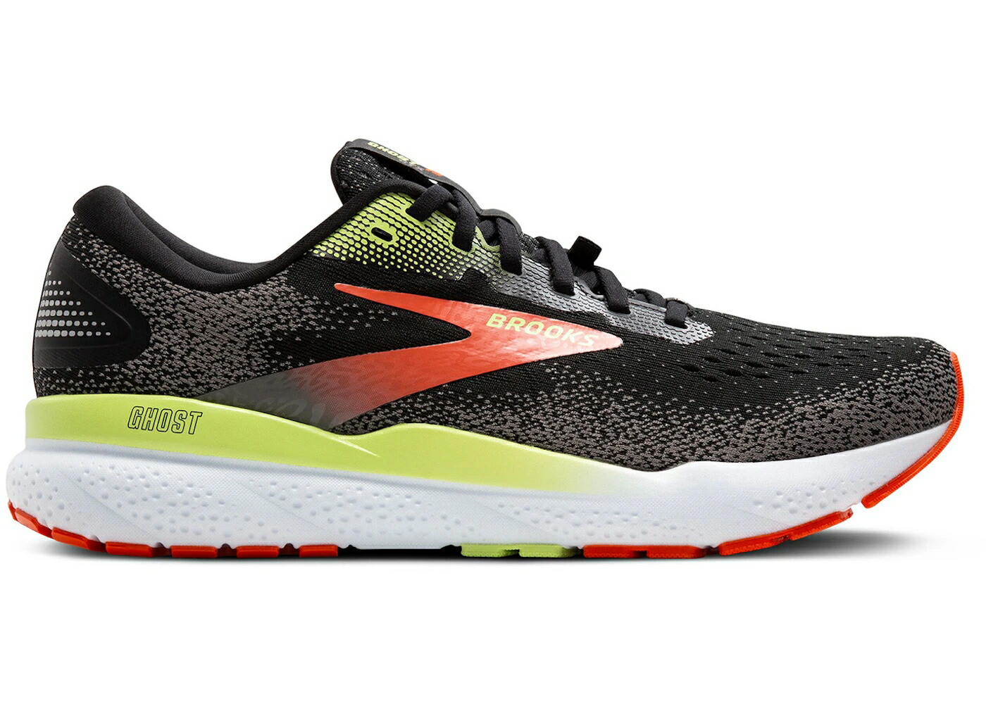 ブルックス ゴアテックス 黒色 ブラック 赤 レッド 緑 グリーン スニーカー メンズ BROOKS GHOST 16 GORE-TEX BLACK MANDARIN RED GREEN / BLACK MANDARIN RED GREEN