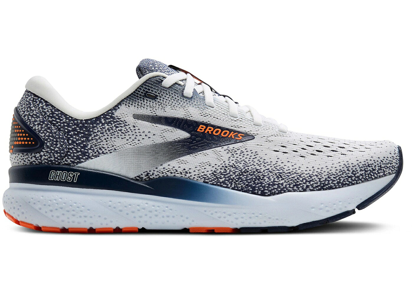 ブルックス 白いこと 白いこと 橙 オレンジ色 スニーカー メンズ BROOKS GHOST 16 WHITE PEACOAT ORANGE / WHITE PEACOAT ORANGE