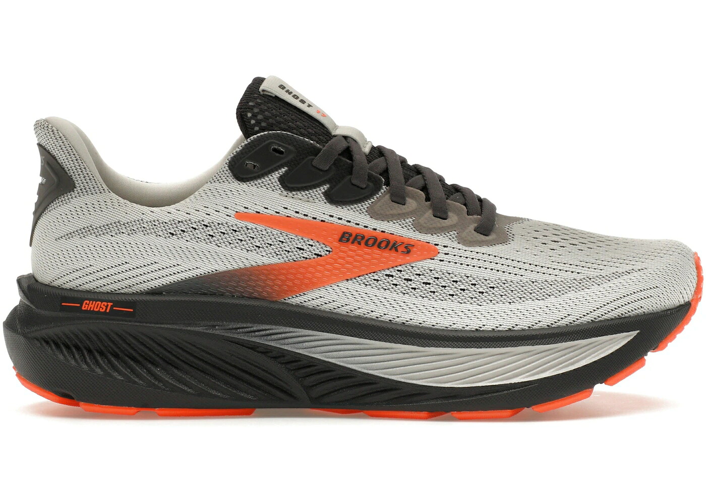 ブルックス 橙 オレンジ色 スニーカー メンズ BROOKS GHOST 17 OYSTER MUSHROOM ORANGE EBONY / OYSTER MUSHROOM ORANGE EBONY