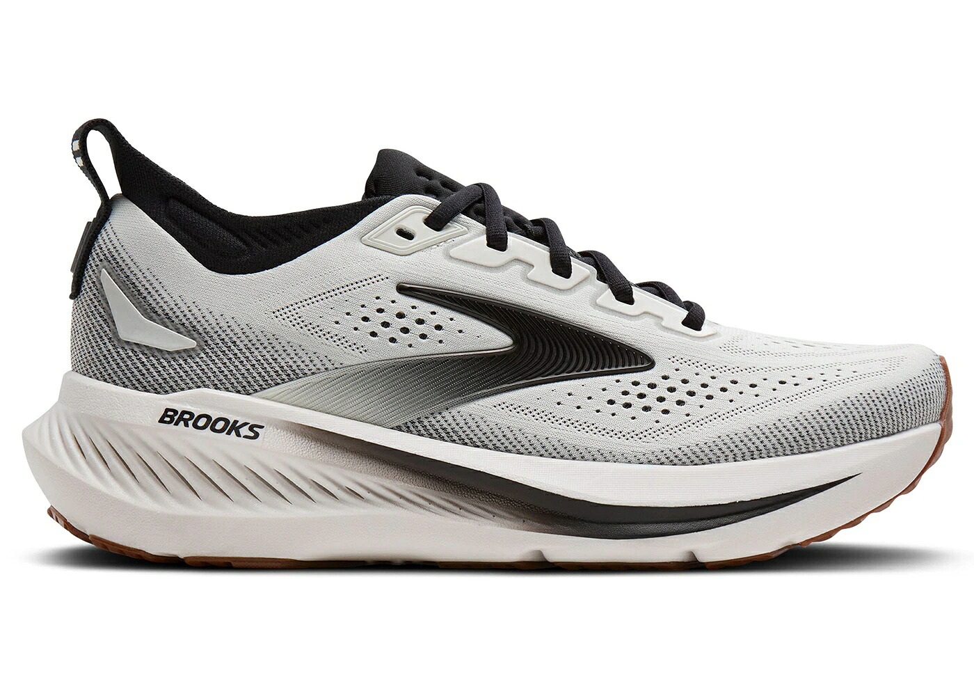 ブルックス 白色 ホワイト 黒色 ブラック スニーカー メンズ BROOKS GLYCERIN 23 WHITE BLACK GUM / WHITE BLACK GUM