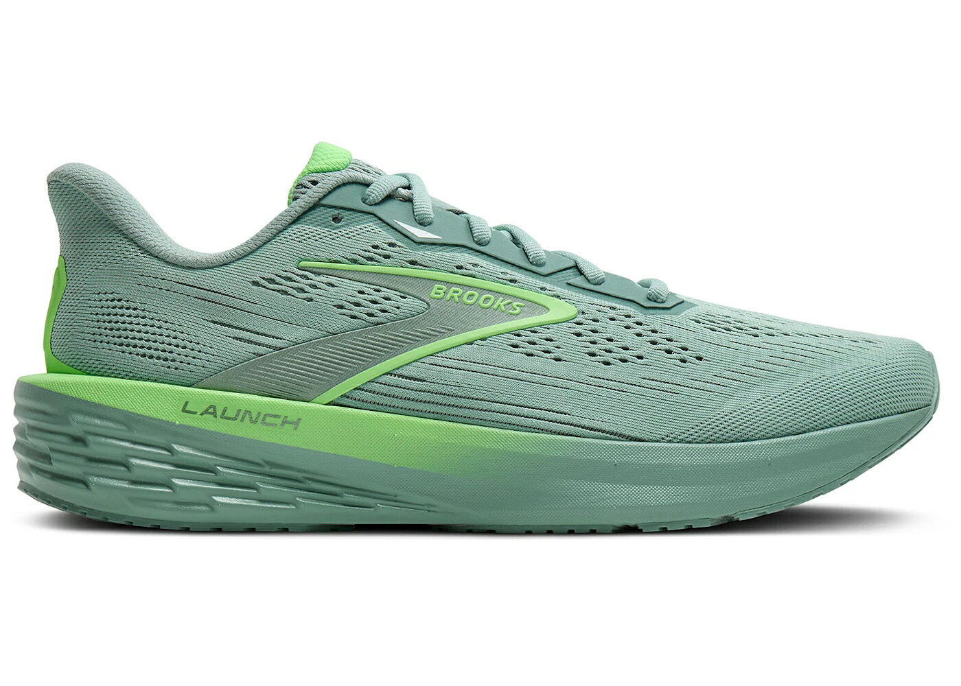 ブルックス 薄墨色 薄墨色 緑 緑であること スニーカー メンズ BROOKS LAUNCH 12 GREY MIST GREEN / GREY MIST GREEN