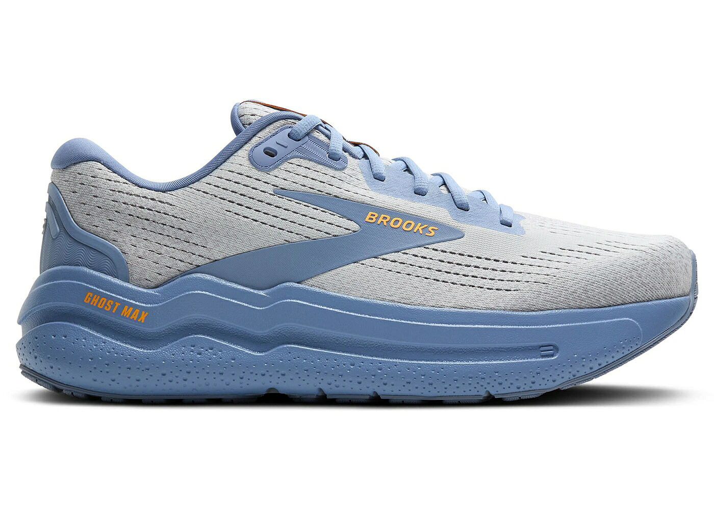 ブルックス マックス 青み 青色 橙 オレンジ色 スニーカー メンズ BROOKS GHOST MAX 2 OYSTER MUSHROOM BLUE ORANGE / OYSTER MUSHROOM BLUE ORANGE