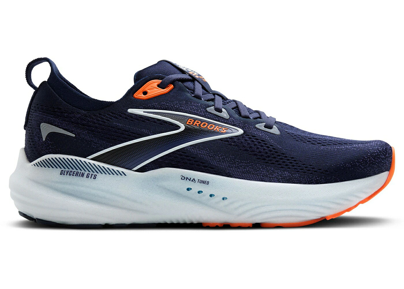 ブルックス 青色 ブルー 橙 オレンジ スニーカー メンズ BROOKS GLYCERIN GTS 22 PEACOAT BLUE RIBBON ORANGE / PEACOAT BLUE RIBBON ORANGE